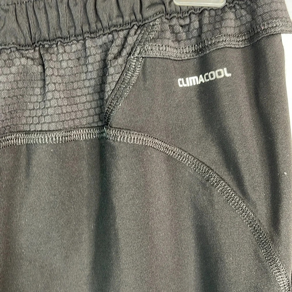 ADIDAS Girls Retro Cropped Track Pants Black White 3 Stripe Knicker CLIMACOOL XL - Picture 5 of 11